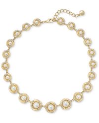 Charter Club - Tone Pave & Imitation Pearl All-around Collar Necklace - Lyst
