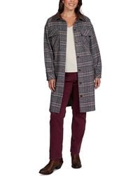 Ruby Rd. - Petite Brushed Plaid Mid-length Shirt Jacket - Lyst