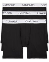 Calvin Klein - 3-pack Micro Stretch Solid Boxer Briefs - Lyst