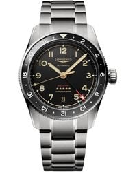 Longines - Swiss Automatic Spirit Zulu Time Silver-tone Titanium Bracelet Watch 39mm - Lyst
