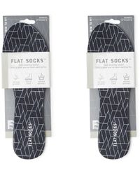 Foot Petals Flat Socks 2 Pair Bundle - Black