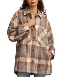 Lucky Brand - Oversized Plaid Shirt Jacket - Lyst
