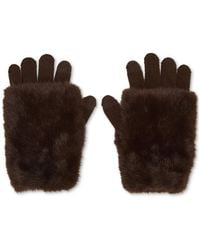 Steve Madden - Faux-fur-cuff Cozy Knit Gloves - Lyst