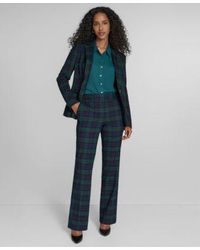 Tommy Hilfiger - Watch Plaid Slim Fit Blazer Bootcut Trousers Pleated Long Sleeve Button Down - Lyst