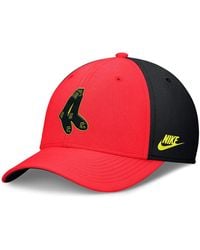 Nike - Crimson/black Boston Red Sox Neon 90s Rise Swoosh Flex Hat - Lyst