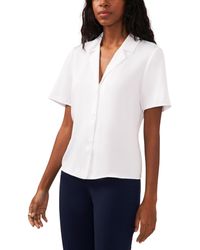 Vince Camuto - Camp Collared Button Front Top - Lyst