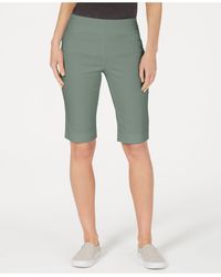 Conffetti Womens Bermuda Sports Elastic Waist Plus Size Straight Short Pants