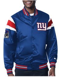 Starter - New York Giants Satin Full-snap Varsity Jacket - Lyst