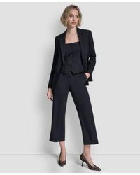 DKNY - One Button Notch Collar Jacket Button Front Vest Top Pintuck Straight Fit Pants - Lyst