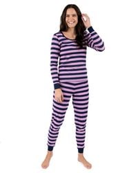 Leveret - Two Piece Cotton Striped Holiday Pajamas - Lyst
