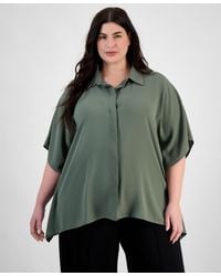 Anne Klein - Plus Size Dolman-sleeve Vented-hem Blouse - Lyst
