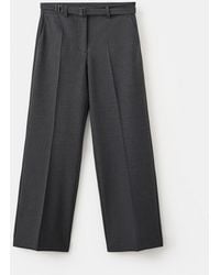 Mango - Belt Straight-fit Pants - Lyst