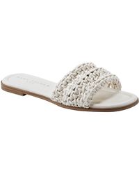 Marc Fisher - Vickee Woven Flat Slide Sandals - Lyst