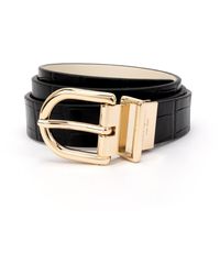 Kate Spade - 25mm Reversible Belt Croco To Smooth - Lyst