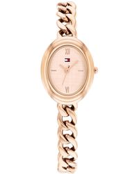 Tommy Hilfiger - Quartz Tone Stainless Steel Chain Bracelet Watch - Lyst
