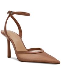 Steve Madden Alliance Mesh Two-piece Pumps in Brown | Lyst