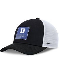 Nike - Black/white Duke Blue Devils 2025 On-field Rise Engineered Trucker Adjustable Hat - Lyst