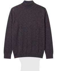 Garnet - Mock Neck Pullover Merino Wool Sweater - Lyst