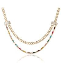 BCBGeneration - Bcbg Generation Double Layer Multicolor Necklace - Lyst