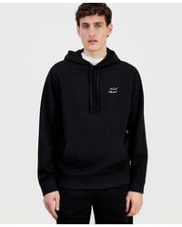 KARL LAGERFELD - Logo Waffle-knit Pullover Hoodie - Lyst