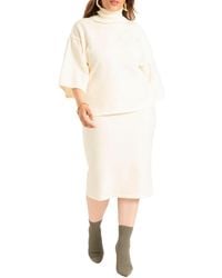 Eloquii - Plus Size Midi Sweater Skirt - Lyst