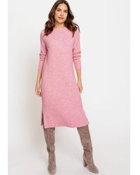 Olsen - Long Sleeve Rib Knit Sweater Dress - Lyst