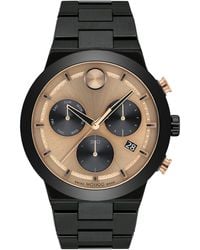 Movado - Bold Fusion Swiss Quartz Chronograph Ionic Plated Steel Bracelet Watch 44mm - Lyst