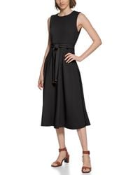 Calvin Klein - Sleeveless Midi A-line Dress - Lyst