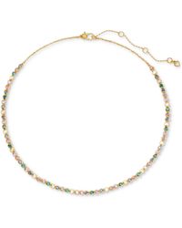 Kate Spade - Gold-tone Sweetheart Delicate Tennis Necklace - Lyst
