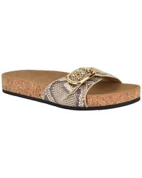 Guess - Locela Ornamented Cork Footbed Sandals - Lyst