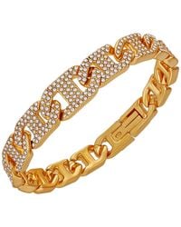Guess - Glass Stone Pave -tone Chain Bracelet (also - Lyst