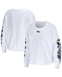 Women's WEAR By Erin Andrews Denim Buffalo Bills Long Sleeve Button-Up Shirt