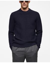 Mango - Ribbed Details Knitted Sweater - Lyst