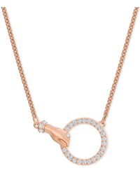Swarovski - Rose Gold-tone Crystal Hand & Ring Choker Necklace - Lyst