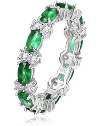 Genevive Jewelry - Sterling Silver White Gold Plated - Lyst