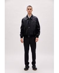 Pcfg - Bomber Leather Jacket - Lyst