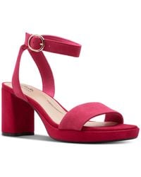 Clarks - Amberlyn Bay Ankle-strap Block-heel Sandals - Lyst