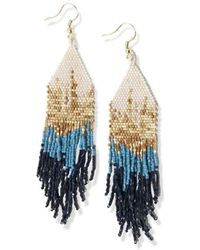 INK+ALLOY - Ink+alloy Claire Ombre Luxe Beaded Fringe Earrings - Lyst