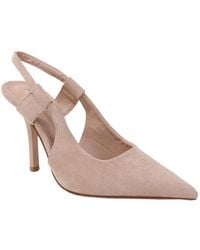 BERNESS - Euphemie Microfiber Suede Slingback Pumps - Lyst