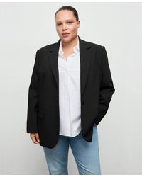 Mango - Lapel Pockets Straight Suit Jacket - Lyst
