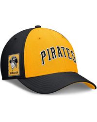 Nike - Black/gold Pittsburgh Pirates Rise Swoosh Performance Flex Hat - Lyst