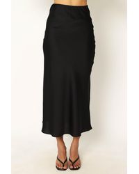 Petal & Pup - Nellie Satin Midi Skirt - Lyst