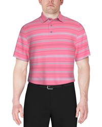PGA TOUR - Stretch-performance Stripe Polo Shirt - Lyst
