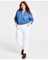Levi's - Levis Trendy Plus Size Essential Western Cotton Shirt Classic Straight Leg Jeans - Lyst