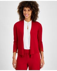 Kasper - Open-front 3/4-sleeve Cardigan - Lyst