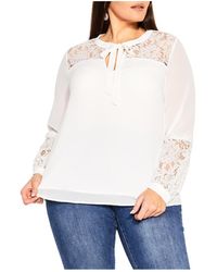City Chic - Plus Size Mysterious Lace Top - Lyst