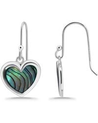 Macy's - Abalone Inlay Heart Drop Earrings - Lyst