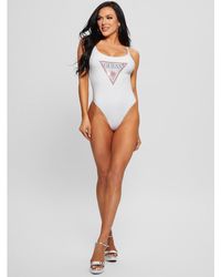 Guess - Eco Metallic One-piece Swimsuit - Lyst