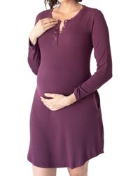 Kindred Bravely - Maternity Betsy Ribbed Nursing Nightgown - Lyst