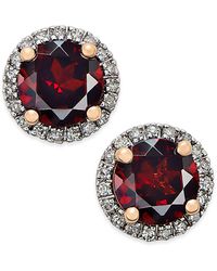 Macy's - Mystic Topaz (1-3/4 Ct. T.w.) And Diamond (1/6 Ct. T.w.) Round Stud Earrings In 14k White Gold - Lyst
